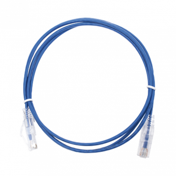 Cable de Parcheo Slim LINKEDPRO, UTP, Categoría 6, 1.5 metros, color Azul Diámetro Reducido (28 AWG)
