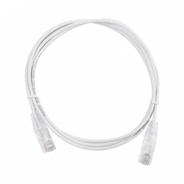 Cable de Parcheo LINKEDPRO Slim UTP Categoría 6, 1.5 metros color Blanco Diámetro Reducido (28 AWG)