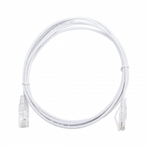 Cable de Parcheo LINKEDPRO Slim, UTP Categoría 6, 2 metros color Blanco, Diámetro Reducido (28 AWG)