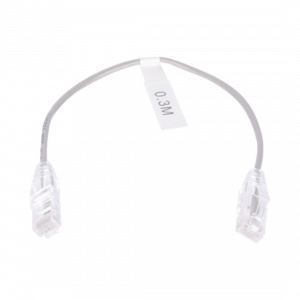 Cable de Parcheo LINKEDPRO Slim, UTP Categoría 6, 0.30 metros color Gris, Diámetro Reducido (28 AWG)
