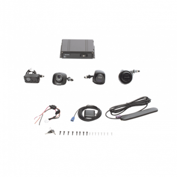 Kit DVR Móvil 1080P HIKVISION, Incluye: 4 Cámaras TURBOHD 1080P, Modulo 4G y GPS, Soporta Memoria SD, Visualización por HikConnect Teams