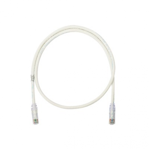 Cable de parcheo PANDUIT, UTP con plug modular en cada extremo, Categoría 6, 1 metro, color Blanco mate