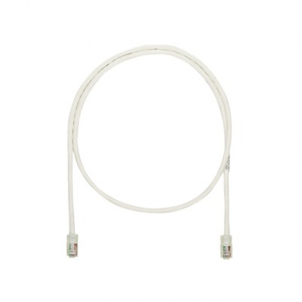 Cable de Parcheo PANDUIT UTP Categoría 5e con plug modular en cada extremo, 1 metro, Color Blanco mate