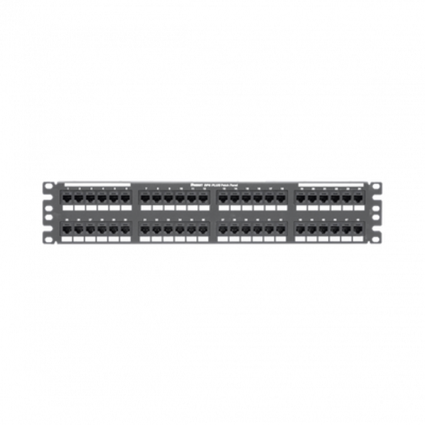 Panel de Parcheo PANDUIT de Impacto 110, Plano, Categoría 6, de 48 Puertos, 2UR