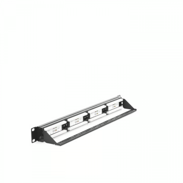 Panel de parcheo LINKEDPRO de impacto (110) UTP de 24 puertos Cat6, 19 in, con barra para organizar cable - Imagen 3