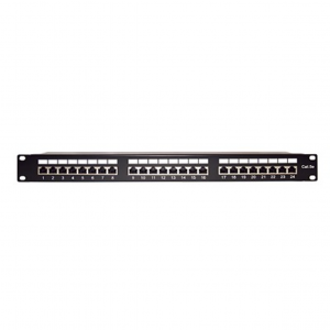 Panel de parcheo LINKEDPRO de impacto Blindado (STP) de 24 puertos Categoría 5e, 19 pulgadas