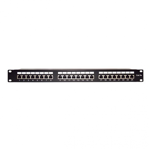 Panel de parcheo LINKEDPRO de impacto Blindado (STP) de 24 puertos Categoría 5e, 19 pulgadas
