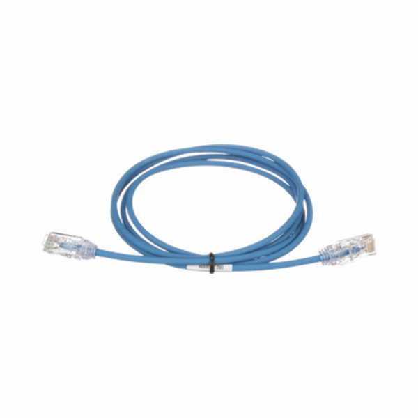 Cable de Parcheo PANDUIT TX6, UTP Categoría 6, 2 metros, Color Azul, Diámetro Reducido (28AWG)