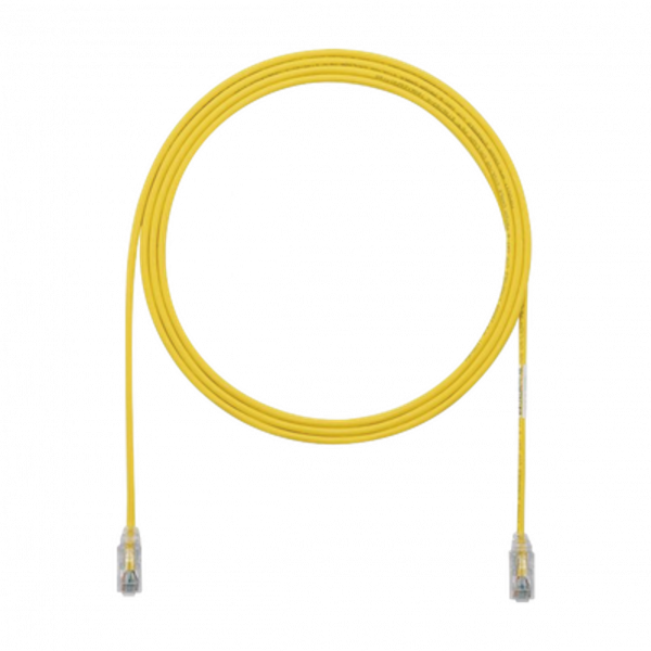 Cable de Parcheo PANDUIT TX6, UTP Categoría 6, 3 metros, Color Amarillo, Diámetro Reducido (28AWG)