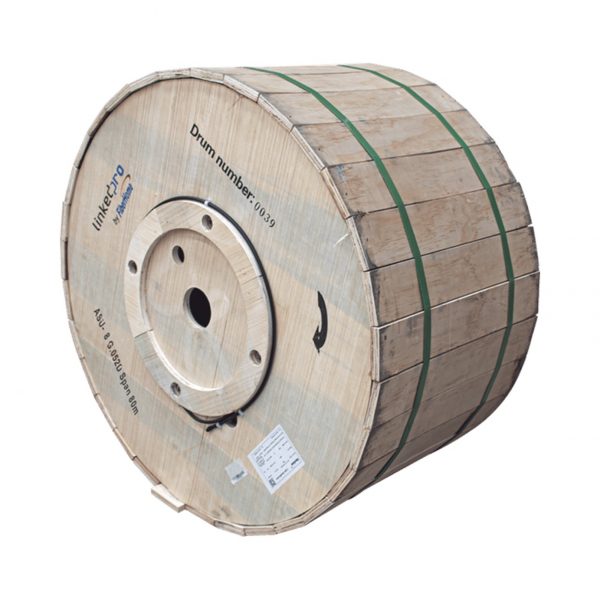 Carrete de 4 km de Fibra Óptica Aérea Mini ADSS G.652D, Monomodo de 8 Hilos, Exterior, Span 80, Loose Tube