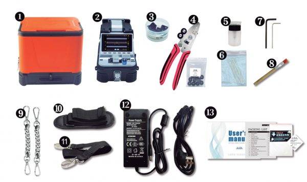 Fusionadora de Fibra Óptica MultiModo y MonoModo / 6 motores / Alineación por Núcleo / OPM + VFL / Cleaver Eléctrico de Gran Precisión - Imagen 3