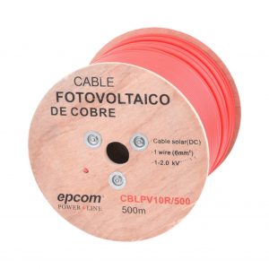 Cable Fotovoltaico Rojo, 6 mm² (10 AWG), Material COBRE, 2000V, 500m