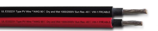 Cable Fotovoltaico 16 mm, 6 AWG, 2000 Vcc Rollo de 50 m, Material COBRE, Rojo - Imagen 2