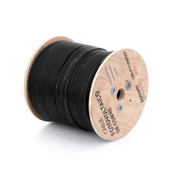 Cable Fotovoltaico 6 mm, 10 AWG, 2000 Vcc Carrete de 500 Metros, Material COBRE, Negro - Imagen 3