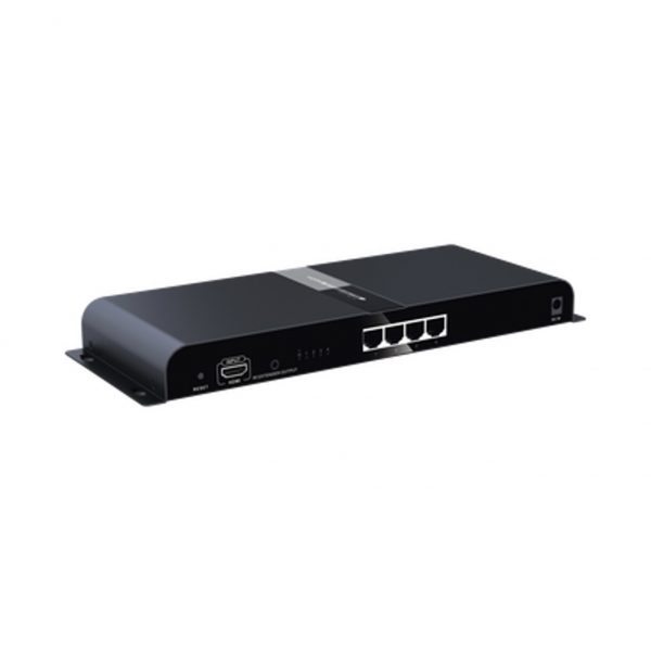 Kit Divisor y Extensor HDMI (Extender Splitter) / Divide 1 Fuente HDMI a 4 Pantallas / Extiende la señal HDMI hasta 120 m / Resolución 1080P 60 Hz / Cat 6/6a / Soporta IR / Baja Latencia / Uso24/7 / Alimente solo el Tx (PoC). - Imagen 2