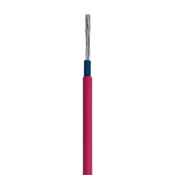 Cable Fotovoltaico Rojo / Cobre Estañado / 6 mm² (10 AWG) / 2000V / Rollo 100m / UL 4703 y TUV