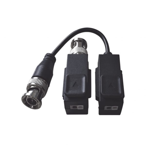 Kit de Transceptor (Balluns) TURBOHD con Boton Push / Hasta 8 MP (4K) / 100% Cobre / Soporta HD-TVI / AHD / CVI / CVBS / Audio por Coaxitron / Datos para Menu de Configurar de Cámaras