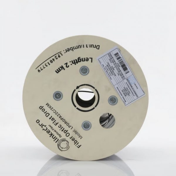 Carrete de 2 km de Fibra Óptica Drop Plana, Interior/Exterior G.657A2 Monomodo de 2 hilos (bifibra), Dieléctrica, Forro Negro, (No Soporta Conectores Mecánicos) - Imagen 4
