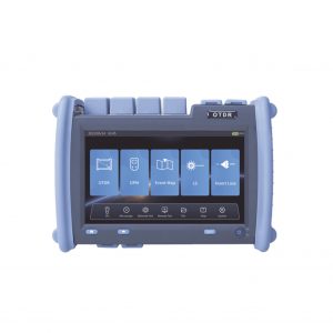 OTDR PRO de Alto Rendimiento para Enlaces de Fibra Óptica Monomodo / Pruebas en Fibra Óptica Viva / Longitudes de onda: 1310nm, 1550nm y 1625nm / Zona Muerta por Evento de 0.8 Metros / VFL 5mW / Distancia de prueba de hasta 420 km
