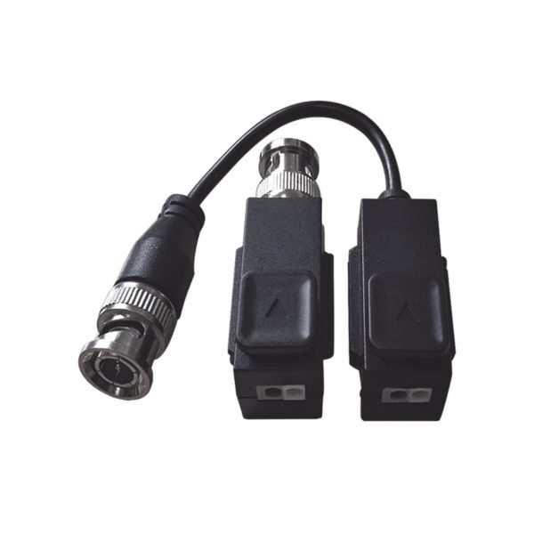 Kit de Transceptor (Balluns) TURBOHD con Boton Push / Hasta 8 MP (4K) / 100% Cobre / Soporta HD-TVI / AHD / CVI / CVBS / Audio por Coaxitron / Datos para Menu de Configurar de Cámaras
