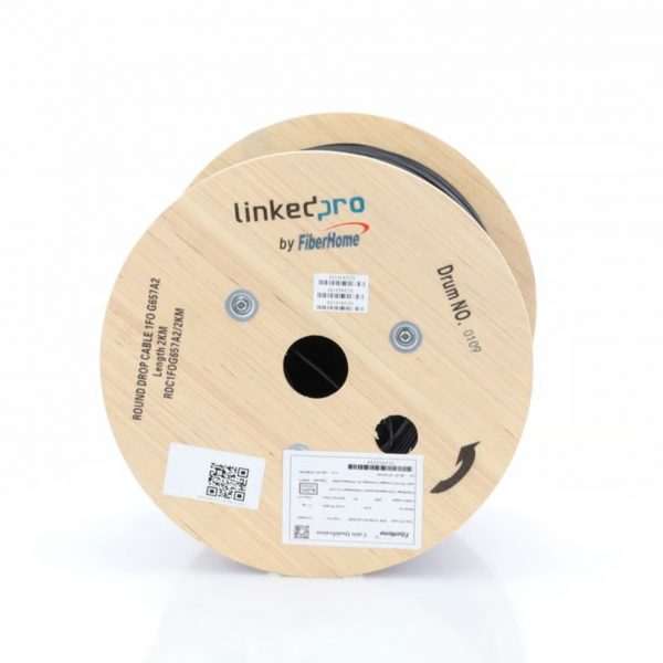 Carrete de 2 km de Fibra Óptica Aérea Tipo Drop Redonda (Figura 0) G.657A2, Monomodo, 1 hilo, forro de 3 mm - Imagen 4
