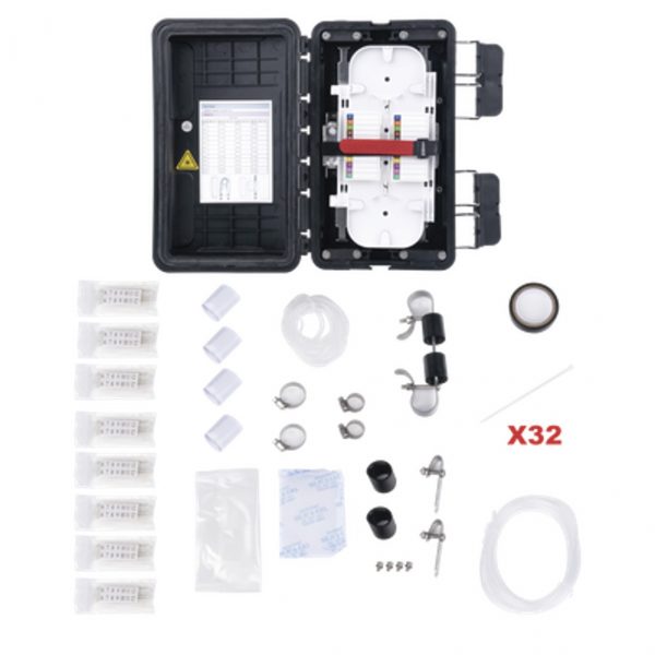 Caja de Distribución de Fibra Óptica, Hasta 96 Empalmes, Exterior IP65, Color Negro - Imagen 4