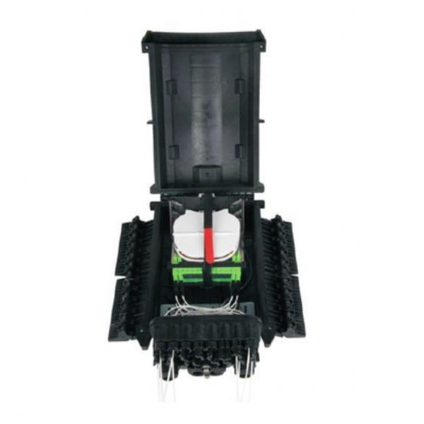 Caja de Distribución de Fibra Óptica para 24 Empalmes con 16 Acopladores SC/APC. Enterrado Directo, IP68, Splitter 1x16 Incluido con Conectores SC/APC - Imagen 2