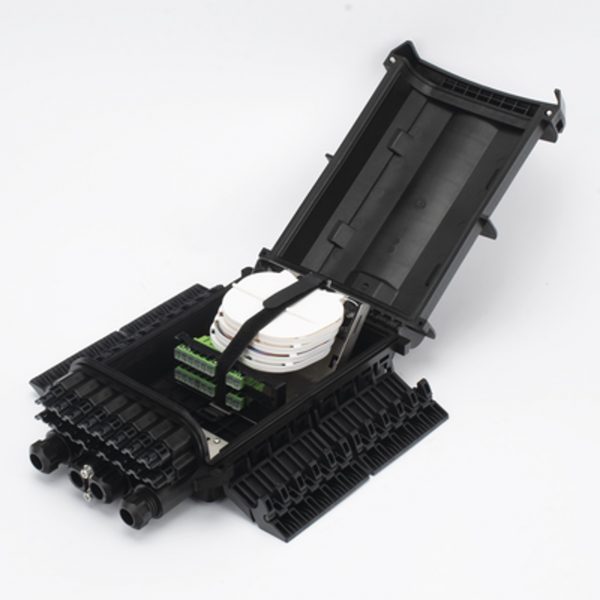 Caja de Distribución de Fibra Óptica para 24 Empalmes con 16 Acopladores SC/APC. Enterrado Directo, IP68, Splitter 1x16 Incluido con Conectores SC/APC - Imagen 3