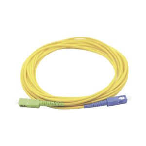 Jumper de Fibra Óptica Monomodo SC/UPC-SC/APC Simplex, color amarillo 3 metros