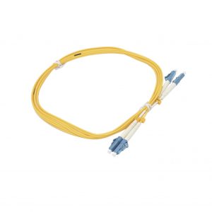 Jumper de Fibra Óptica Duplex, Monomodo, con Conectores LC/UPC-LC/UPC, 2 metros