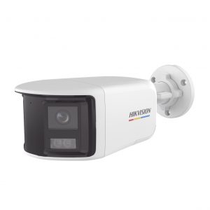 Cámara tipo Bala TURBOHD 3K (5 megapíxel) ColorVu + Dual Light + Panorámica / Micrófono Integrado / Angulo de visión 180° / Imagen a Color 24/7 / 40 mts Luz Blanca + 40 mts IR / Exterior IP67 / WDR