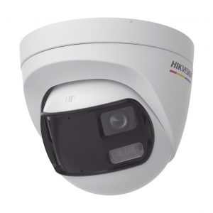 Cámara tipo Turret TURBOHD 3K (5 megapíxel) ColorVu + Dual Light + Panorámica/ Micrófono Integrado / Angulo de visión 180° / Imagen a Color 24/7 / 40 mts Luz Blanca + 40 mts IR / Exterior IP67 / WDR