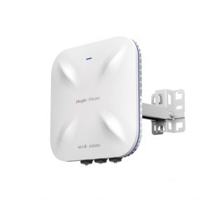 Punto de Acceso Mesh Wi-Fi 6 Industrial para Exterior Omnidireccional 5.95Gbps, MU-MIMO 4x4, 360°, Filtros Anti Interferencia y Auto Optimización con IA, puerto eth 2.5G y SFP