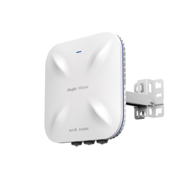 Punto de Acceso Mesh Wi-Fi 6 Industrial para Exterior Omnidireccional 5.95Gbps, MU-MIMO 4x4, 360°, Filtros Anti Interferencia y Auto Optimización con IA, puerto eth 2.5G y SFP