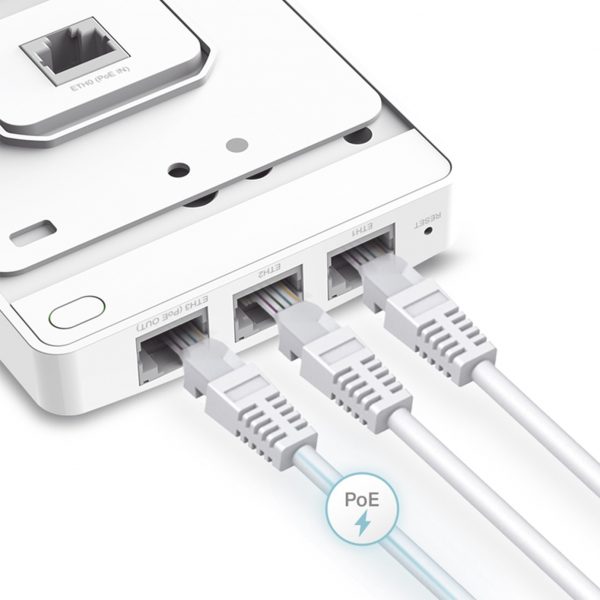 Punto de acceso Omada / Doble Banda AC1200 MU-MIMO / Diseño para Pared con 3 Puertos Adicionales / Configuración por Controlador o Stand-Alone / Alimentación PoE af/at - Imagen 3