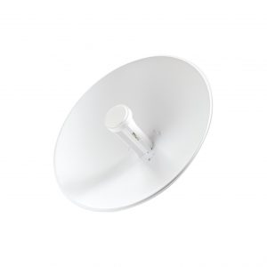 PowerBeam airMAX M5, hasta 150 Mbps, frecuencia 5 GHz (5170-5875 MHz) con antena tipo plato de 22 dBi