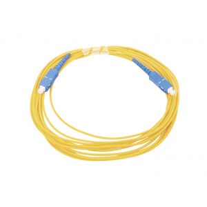 Jumper de Fibra Óptica Monomodo SC/UPC - SC/UPC Simplex, color amarillo, 5 metros