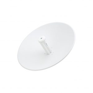 PowerBeam airMAX AC hasta 450 Mbps, frecuencia 5 GHz (5150 - 5875 MHz) con antena tipo plato de 27 dBi, radomo incluido