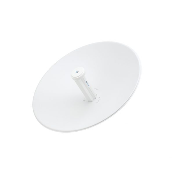 PowerBeam airMAX AC hasta 450 Mbps, frecuencia 5 GHz (5150 - 5875 MHz) con antena tipo plato de 27 dBi, radomo incluido