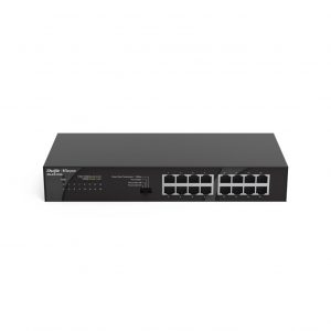 Switch no PoE, no administrable, con 16 puertos 10/100/1000 Mbps