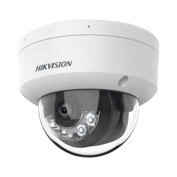 [Dual Light] Domo IP 6 Megapixel / Lente 2.8 mm / 30 mts IR + 30 mts Luz Blanca / Micrófono Integrado / Antivandálico IK08 / ACUSENSE Lite / Exterior IP67 / H.265 / PoE / ONVIF / Micro SD