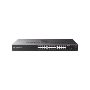 Switch Gigabit PoE+ Administrable / 24 puertos 10/100/1000 Mbps + 4 Puertos SFP Uplink / Hasta 360W / Compatible con GWN Cloud.