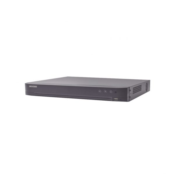 DVR 4 Canales TURBOHD + 4 Canales IP / 8 megapíxel (4K) / Audio por Coaxitron / ACUSENSE / Reconocimiento Facial / 1 Bahía de Disco Duro / Salida de Video en Full HD / H.265+ / Alarmas I/O