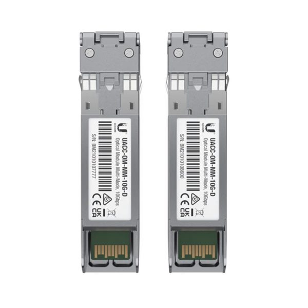 UFiber Módulo SFP+ 10G, transceptor MiniGibic MultiModo 10 Gbps, distancia 300m, conectores LC, paquete de 2 piezas - Imagen 2