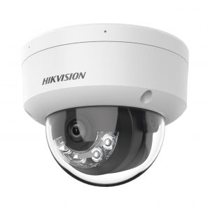 [Dual Light] Domo IP 8 Megapixel (4K) / Lente 2.8 mm / 30 mts IR + 30 mts Luz Blanca / Micrófono Integrado / IK08 / ACUSENSE Lite / Exterior IP67 / H.265 / PoE / ONVIF
