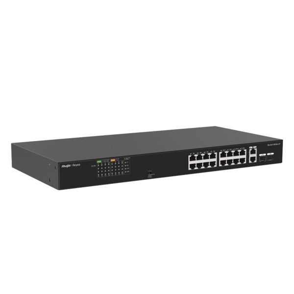 Switch PoE+ 120 Watts, No Administrable Ideal para CCTV, 16 Puertos 10/100, 2 Uplinks Gigabit y 2 SFP, Carcasa Metálica - Imagen 2
