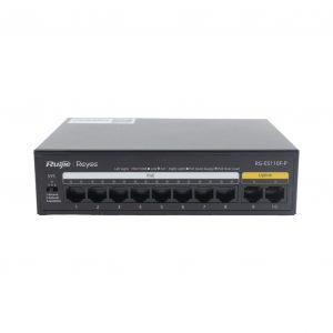 Switch PoE+ con 10 Puertos 10/100 Mbps / 110 W / Carcasa de Acero / No Administrable