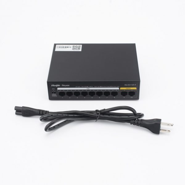 Switch PoE+ con 10 Puertos 10/100 Mbps / 110 W / Carcasa de Acero / No Administrable - Imagen 2