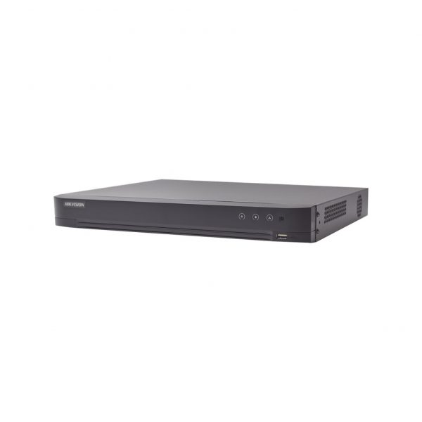 DVR 8 Canales TURBOHD + 8 Canales IP / 8 Megapixel (4K) / Audio de dos vías por Coaxitron / ACUSENSE / Reconocimiento Facial / 1 Bahía de Disco Duro / Salida de Video en 4K / H.265+