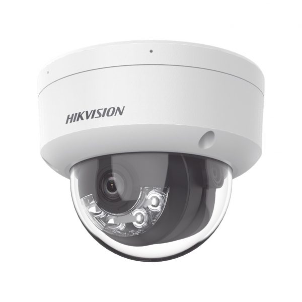 [Dual Light] Domo IP 2 Megapíxel / Lente 2.8 mm / 30 mts IR + 20 mts Luz Blanca / Micrófono Integrado / Antivandálico IK08 / ACUSENSE Lite / Exterior IP67 / H.265 / PoE / ONVIF